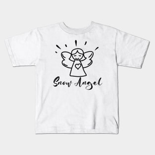 Snow Angel Christmas design Kids T-Shirt